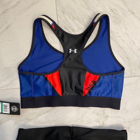 (CLOSET CLOSING FINAL SALE) Under Armor USA Sports Bra and Leggings Set - Picture 8 of 15